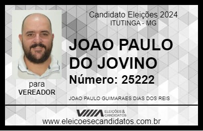 Candidato JOAO PAULO DO JOVINO 2024 - ITUTINGA - Eleições