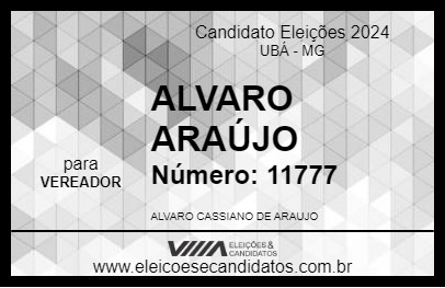 Candidato ALVARO ARAÚJO 2024 - UBÁ - Eleições