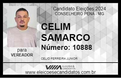 Candidato CELIM SAMARCO 2024 - CONSELHEIRO PENA - Eleições