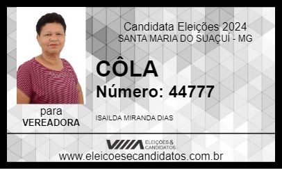 Candidato CÔLA 2024 - SANTA MARIA DO SUAÇUÍ - Eleições