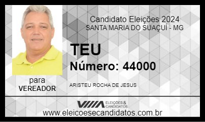 Candidato TEU 2024 - SANTA MARIA DO SUAÇUÍ - Eleições