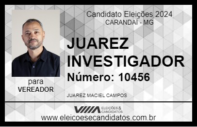 Candidato JUAREZ INVESTIGADOR 2024 - CARANDAÍ - Eleições