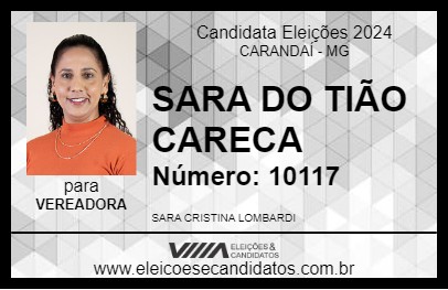 Candidato SARA DO TIÃO CARECA 2024 - CARANDAÍ - Eleições