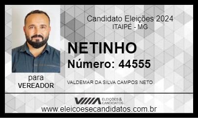 Candidato NETINHO 2024 - ITAIPÉ - Eleições