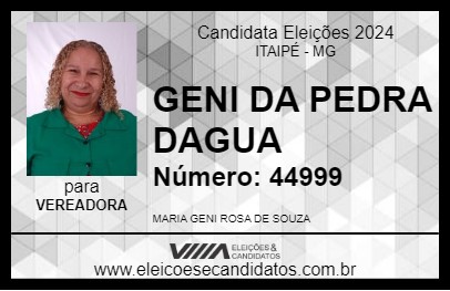 Candidato GENI DA PEDRA DAGUA 2024 - ITAIPÉ - Eleições