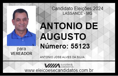 Candidato ANTONIO DE AUGUSTO 2024 - LASSANCE - Eleições