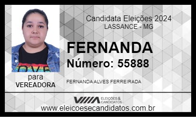 Candidato FERNANDA 2024 - LASSANCE - Eleições