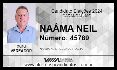 Candidato NAÂMA NEIL 2024 - CARANDAÍ - Eleições