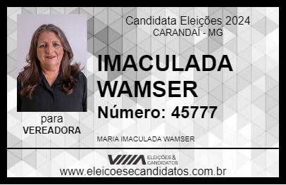 Candidato IMACULADA WAMSER 2024 - CARANDAÍ - Eleições