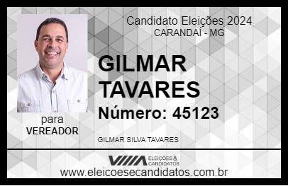 Candidato GILMAR TAVARES 2024 - CARANDAÍ - Eleições