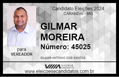 Candidato GILMAR DOS MOREIRA 2024 - CARANDAÍ - Eleições