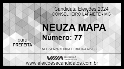 Candidato NEUZA MAPA 2024 - CONSELHEIRO LAFAIETE - Eleições