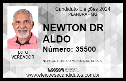 Candidato NEWTON DR ALDO 2024 - PLANURA - Eleições