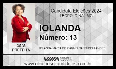 Candidato IOLANDA 2024 - LEOPOLDINA - Eleições