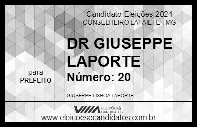 Candidato DR GIUSEPPE LAPORTE 2024 - CONSELHEIRO LAFAIETE - Eleições