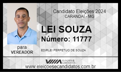 Candidato LEI SOUZA 2024 - CARANDAÍ - Eleições