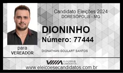 Candidato DIONINHO 2024 - DORESÓPOLIS - Eleições