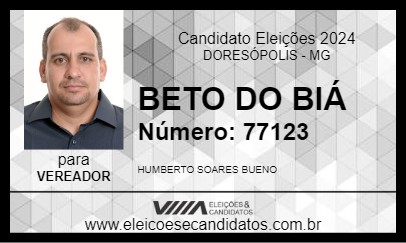 Candidato BETO DO BIÁ 2024 - DORESÓPOLIS - Eleições