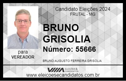 Candidato BRUNO GRISOLIA 2024 - FRUTAL - Eleições