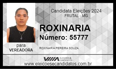 Candidato ROXINARIA 2024 - FRUTAL - Eleições