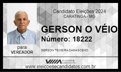 Candidato GERSON O VÉIO 2024 - CARATINGA - Eleições