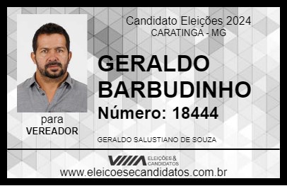 Candidato GERALDO BARBUDINHO 2024 - CARATINGA - Eleições