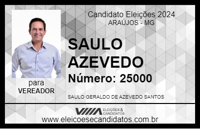 Candidato SAULO AZEVEDO 2024 - ARAÚJOS - Eleições