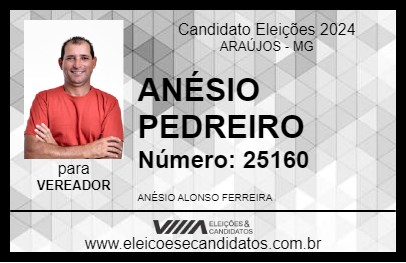 Candidato ANÉSIO PEDREIRO 2024 - ARAÚJOS - Eleições