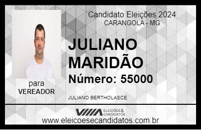 Candidato JULIANO MARIDÃO 2024 - CARANGOLA - Eleições