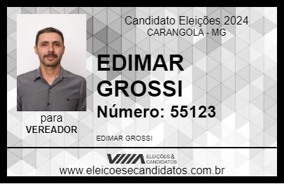 Candidato EDIMAR GROSSI 2024 - CARANGOLA - Eleições