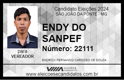 Candidato ENDY DO SANPEF 2024 - SÃO JOÃO DA PONTE - Eleições