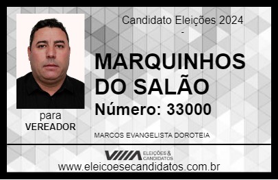 Candidato MARQUINHOS DO SALÃO 2024 - CONSELHEIRO LAFAIETE - Eleições