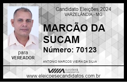 Candidato MARCÃO DA SUCAM 2024 - VARZELÂNDIA - Eleições