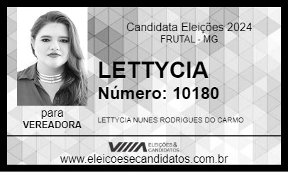 Candidato LETTYCIA 2024 - FRUTAL - Eleições