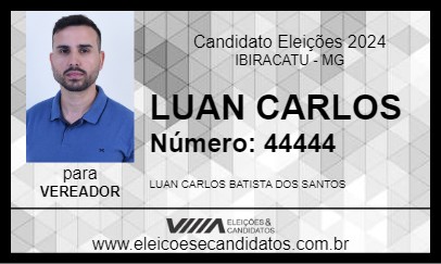 Candidato LUAN CARLOS 2024 - IBIRACATU - Eleições