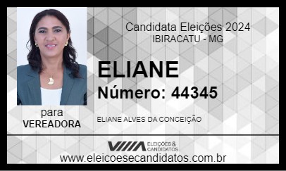 Candidato ELIANE 2024 - IBIRACATU - Eleições