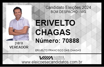 Candidato ERIVELTO CHAGAS 2024 - BOM DESPACHO - Eleições