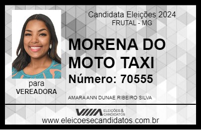 Candidato MORENA DO MOTO TAXI 2024 - FRUTAL - Eleições