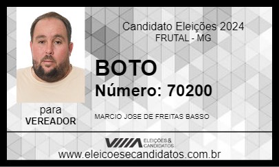 Candidato BOTO 2024 - FRUTAL - Eleições