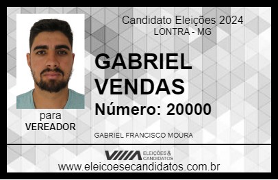 Candidato GABRIEL VENDAS 2024 - LONTRA - Eleições