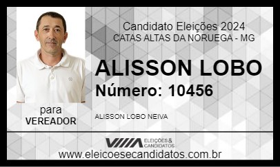 Candidato ALISSON LOBO 2024 - CATAS ALTAS DA NORUEGA - Eleições