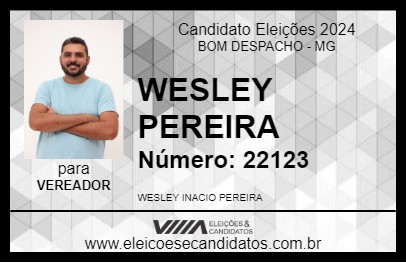 Candidato WESLEY PEREIRA 2024 - BOM DESPACHO - Eleições