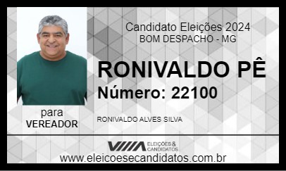 Candidato RONIVALDO PÊ 2024 - BOM DESPACHO - Eleições