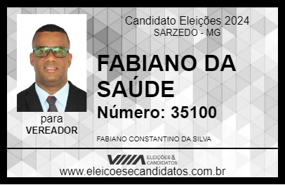 Candidato FABIANO DA SAÚDE 2024 - SARZEDO - Eleições