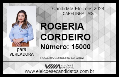 Candidato ROGERIA CORDEIRO 2024 - CAPELINHA - Eleições