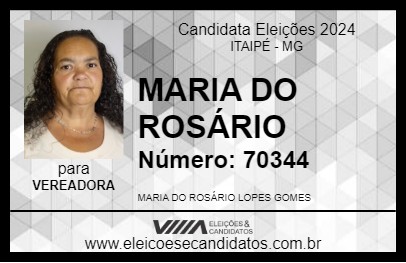 Candidato MARIA DO ROSÁRIO 2024 - ITAIPÉ - Eleições