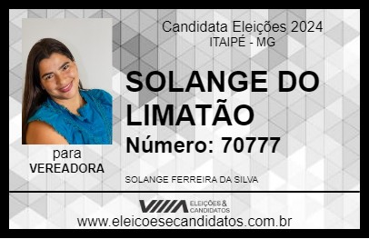 Candidato SOLANGE DO LIMATÃO 2024 - ITAIPÉ - Eleições