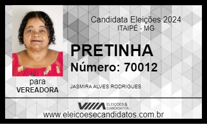 Candidato PRETINHA 2024 - ITAIPÉ - Eleições