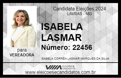 Candidato ISABELA LASMAR 2024 - LAVRAS - Eleições