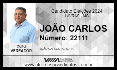 Candidato JOÃO CARLOS 2024 - LAVRAS - Eleições